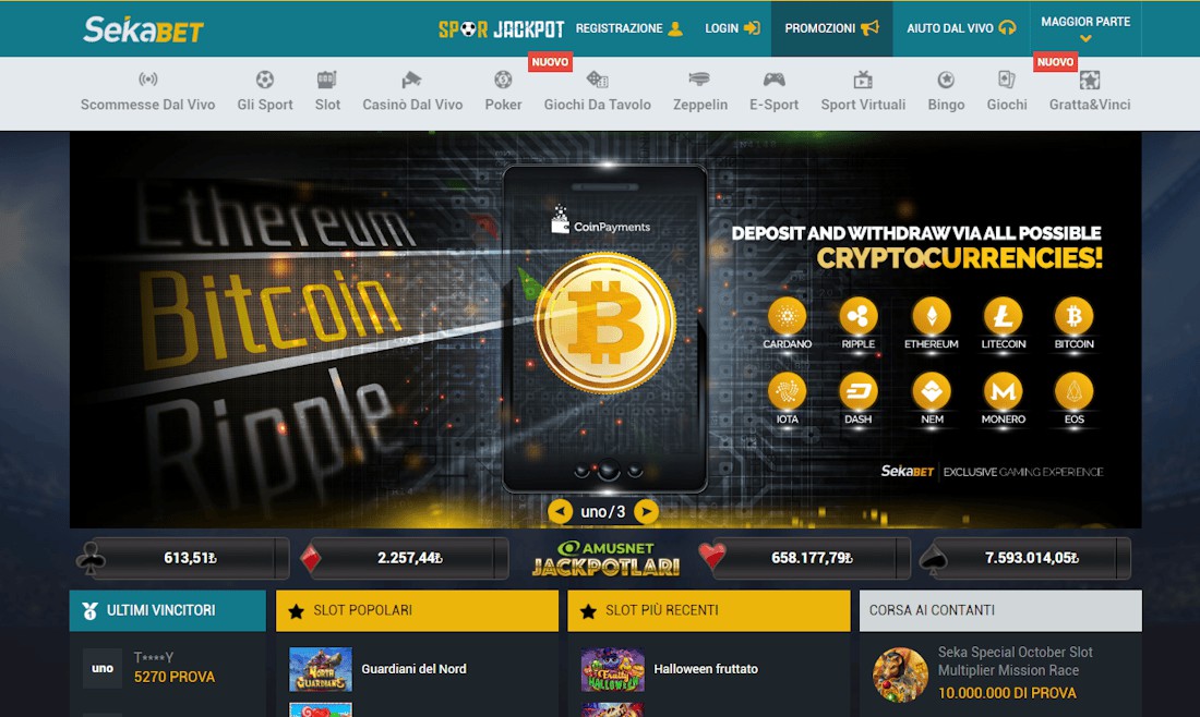 sito web dell'Istituto di gioco d'azzardo